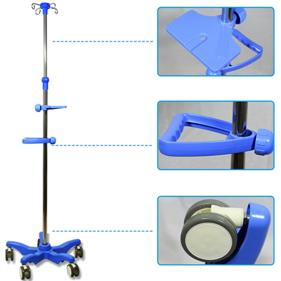 Підлогова підставка для інфузії з нержавіючої сталі
